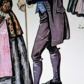 Serveerschaal of Taartbord  - Villeroy & Boch Burgherdragt - Blauw Logo - Zaanstreek 1780