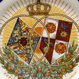 Wandbord Prinses Juliana - Anno 1937 - Prins Bernhard