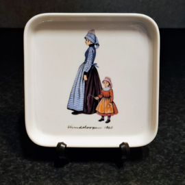 Gebaksbord - Villeroy & Boch Burgherdragt - Hindeloopen 1860 - Blauw Logo
