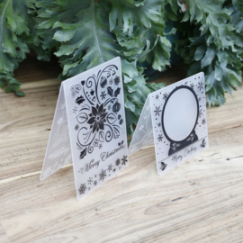Embossing Folder 2 Stuks - Merry Christmas