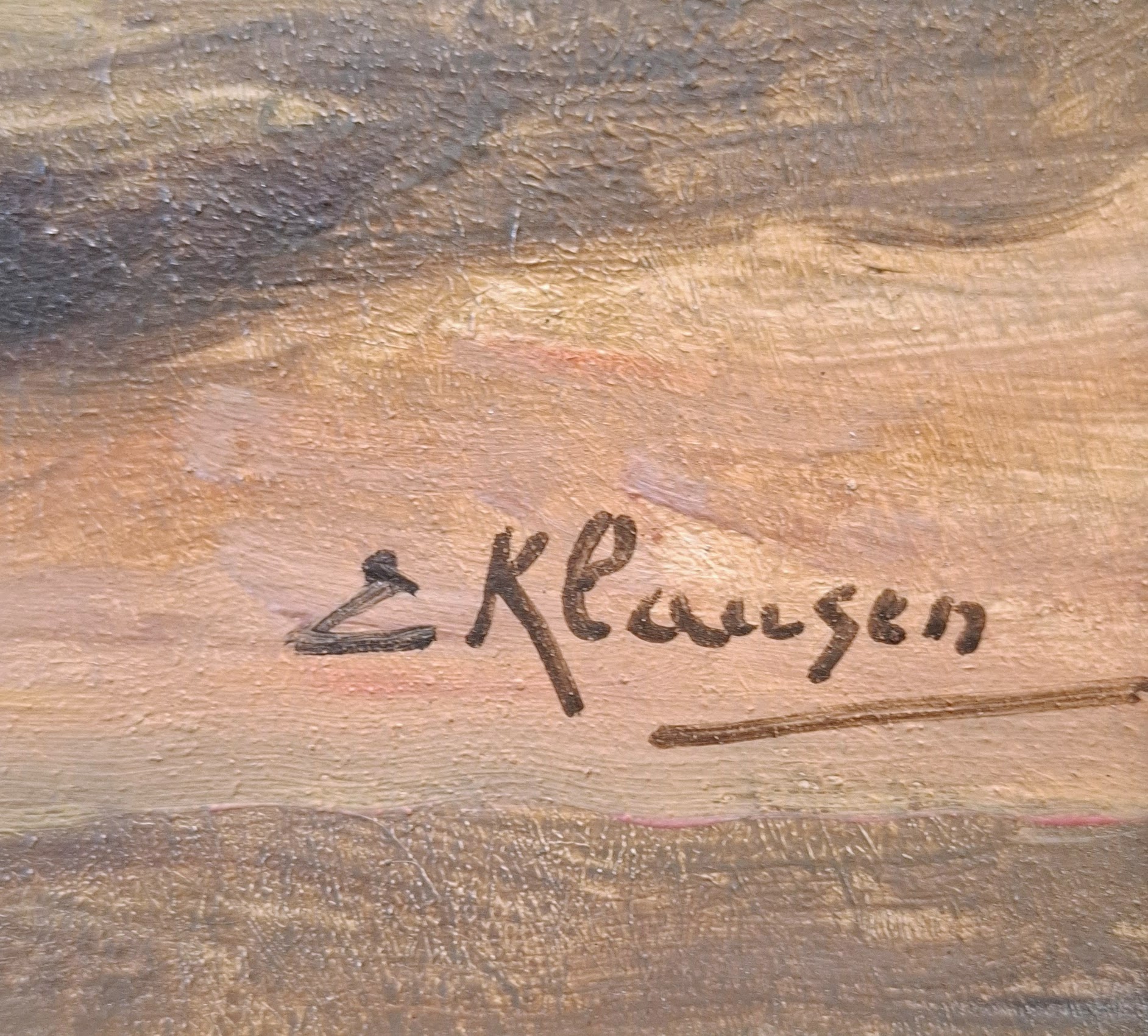 E. Klausen - Bloemstilleven - Paneel