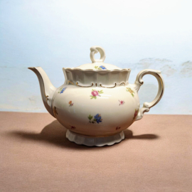 Vintage Theepot met Bloemetjes
