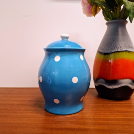 Voorraadpot Blauw met Witte stippen  - Emporio Dell Arte