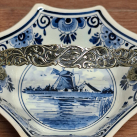 Schaaltje met verzilverd hengsel - Delfts Blauw