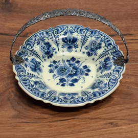 Serveerschaaltje met verzilverd hengsel - RAM - Delfts Blauw