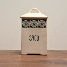 Antieke SAGO Opberg pot - Voorraad pot / Container