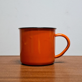 Oranje Emaïlle Mok / Beker