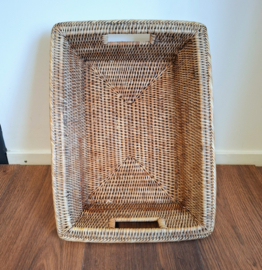 Rotan Dienblad / Mand met Handvatten