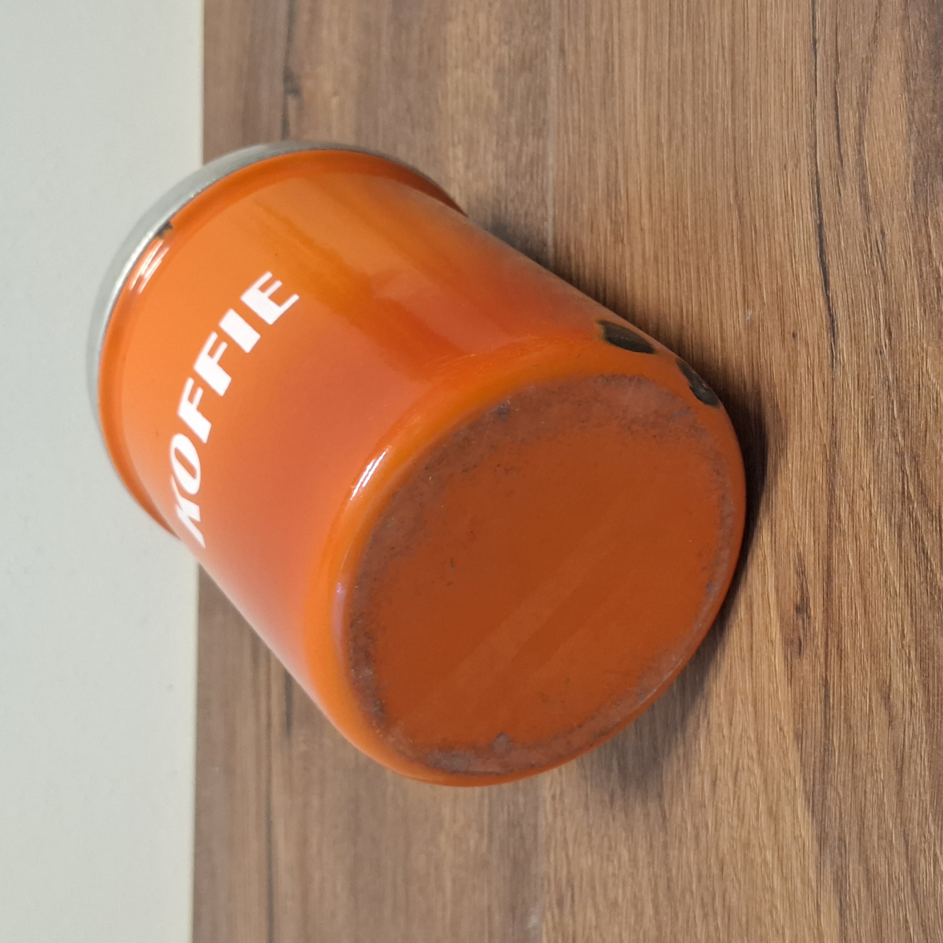 Brabantia Oranje Emaille Koffie Bus / Blik