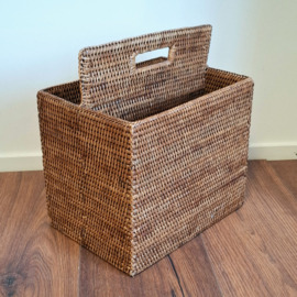 Rieten / Rattan / Rotan Lektuurmand - Tijdschriften Mand