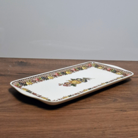 Villeroy & Boch Saar - Edith - rechthoekig porseleinen dienblad met een decoratief fruit- en bloemenpatroon