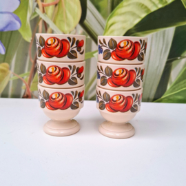 Vintage Eierdopjes van Melamine - Emsa - 6 Stuks