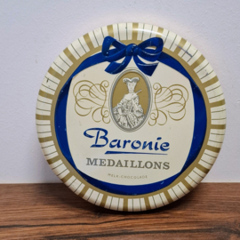 Baronie medaillons melk-chocolade Blik - Rond