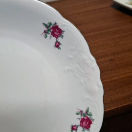 5x Vintage Gebaksbordjes - Roosjes