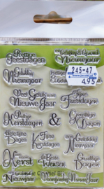 LeCrea Design - Teksten Feestdagen / Kerst - Clear Stamp