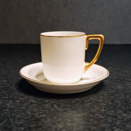 Rosenthal Espresso Kop en Schotel klein – Wit met goud kleur