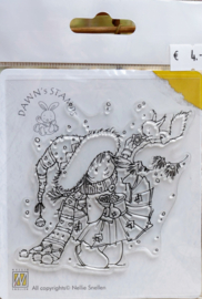 Nellie Snellen - Sharing a Biscuit - Dawn's Stamps - Kerst - Clear Stamp