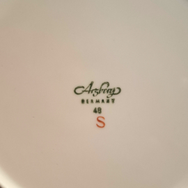 Vintage Diep Bord Arzberg met grijze Bloemetjes Ø 20,5 cm