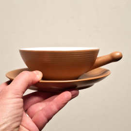 4 Soepkommen met 3 Bordjes - Vintage