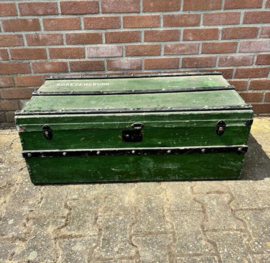 Vintage Groene Houten Kist