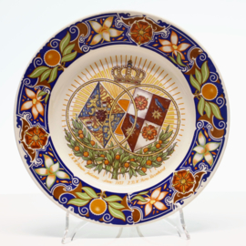 Wandbord Prinses Juliana - Anno 1937 - Prins Bernhard