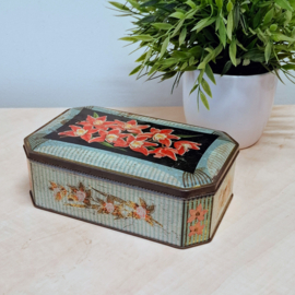 Oude Koektrommel / Blik - Bloemendecor