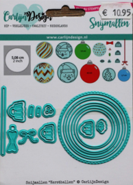 Cutting Die - Snijmal - Carlijn Design - Kerstballen