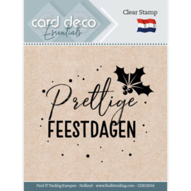 Card Deco Essentials - Prettige Feestdagen - Kerst - Clear Stamp