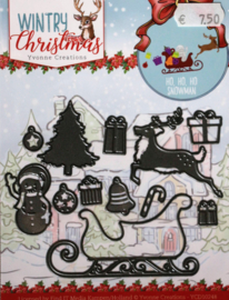 Cutting Die - Snijmal - Yvonne Creations - Wintry Christmas - Ho Ho Ho Snowman