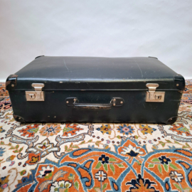 Vintage Blauwe Koffer 65 cm