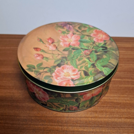 Vintage Rond Blik - Bloemen