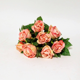 Kunstroosjes Roze - 8 stuks