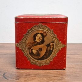 Vintage Rood Kubus Blik Vierkant – Portret