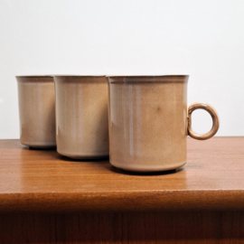 Vintage Mokken Bruin 3 Stuks
