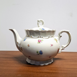 Vintage Theepot met Bloemetjes