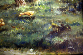 Hendrik Breedveld (1918-1999) - olieverf op doek - Eendenfamilie