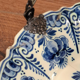 Serveerschaaltje met verzilverd hengsel - RAM - Delfts Blauw