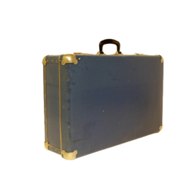 Koffer - Hardcover - Blauw - Vintage