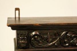 Antiek Mechels Eiken Hang- / Vitrine Kastje - Hangkastje