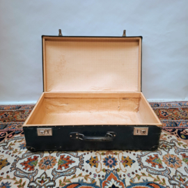 Vintage Blauwe Koffer  65 cm