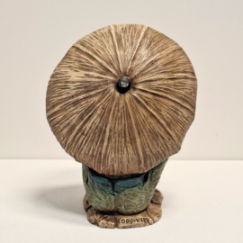 Zwaar Beeld van een kind onder een Paraplu - Umbrella Boy