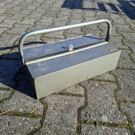 Vintage Industriële Gereeedschapskist Klein - Grijs