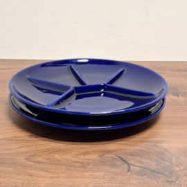 Vintage Fondueborden 2 stuks - Donkerblauw