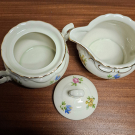 Vintage Roomset - Suikerpot en Melkkannetje
