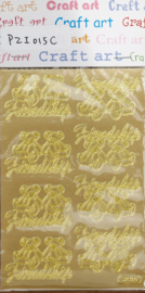Stickers Craft Art - Goud - 12 x