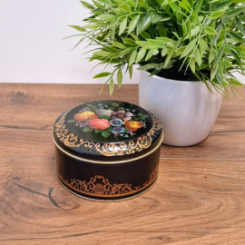 Theeblik - Zwart met Bloemen - England