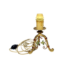 Vintage Frans smeedijzeren Lampje, driepoot