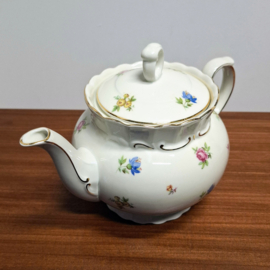 Vintage Theepot met Bloemetjes