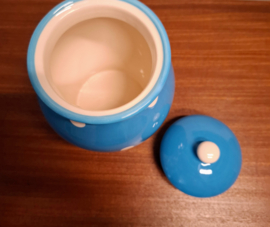 Voorraadpot Blauw met Witte stippen  - Emporio Dell Arte