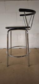 Barkruk Zwart met Chroom